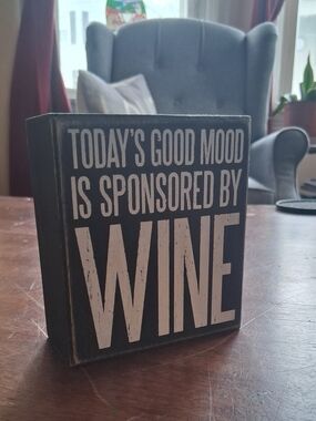 Primitives by Kathy Black and White Logo Box Sign